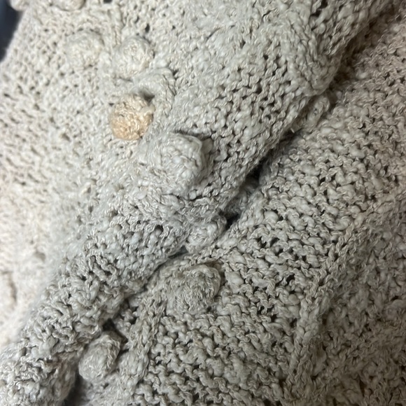 Quills Woolen Market Ireland hand diamond knit oatmeal colored fisherman… - Picture 12 of 13